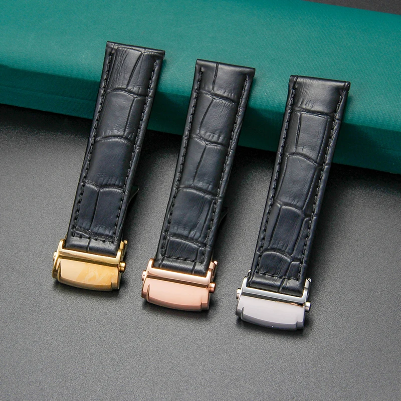 يتوهم الخيزران الملمس حزام الساعات ل موريس لاكروا بونتوس PT6098 PT6388 ليه كلاسيكس LC6017 قسط جلد البقر حزام 20 22 مللي متر