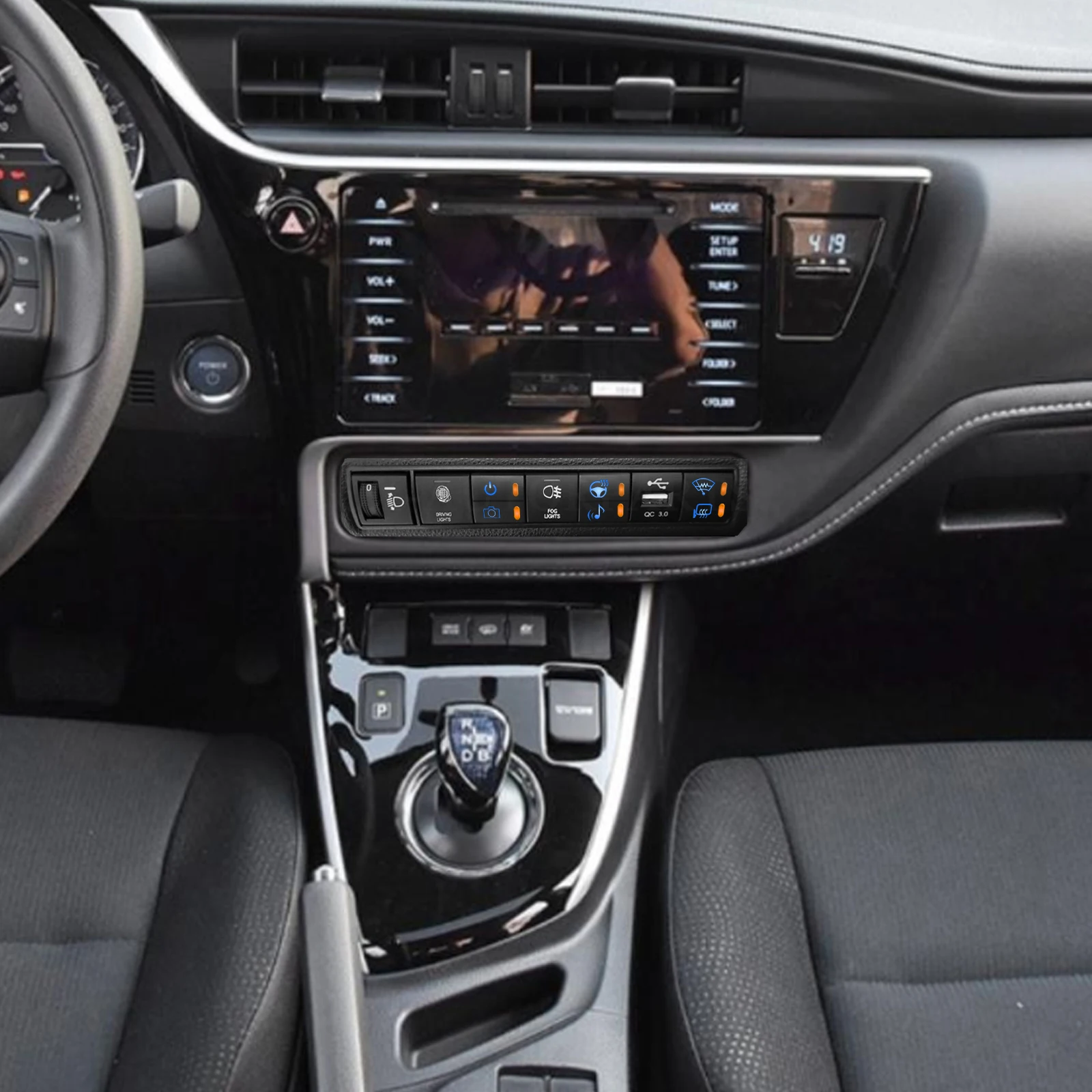 12 فولت المزدوج زر الطاقة المحرك Led أضواء دفع التبديل على إيقاف التبديل لتويوتا كورولا 4 عداء هايس برادو كامري لاندكروزر RAV4 #5