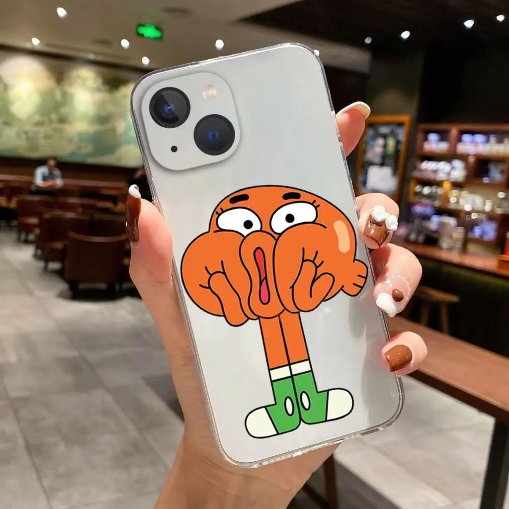 Capa de telefone Gumball-Gumball, capa macia de silicone em TPU, iPhone 11, 12, 13, 14 Pro Max, X, XR, XS Max, 8, 14 Plus, 13Mini