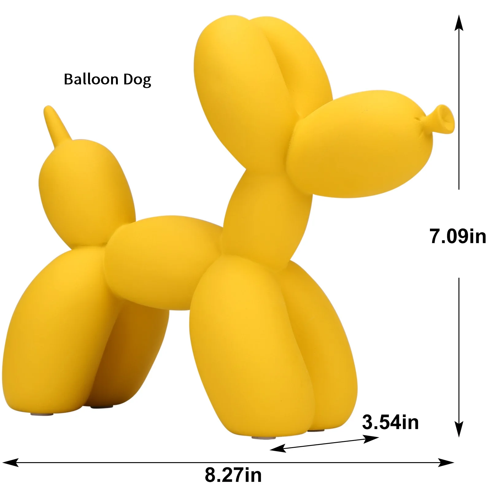 1pc Matte Balloon Dog Resin Sculpture Modern Nordic Home Decor Animal Figurine Living Room Bedroom Desktop Ornament Perfect Gift