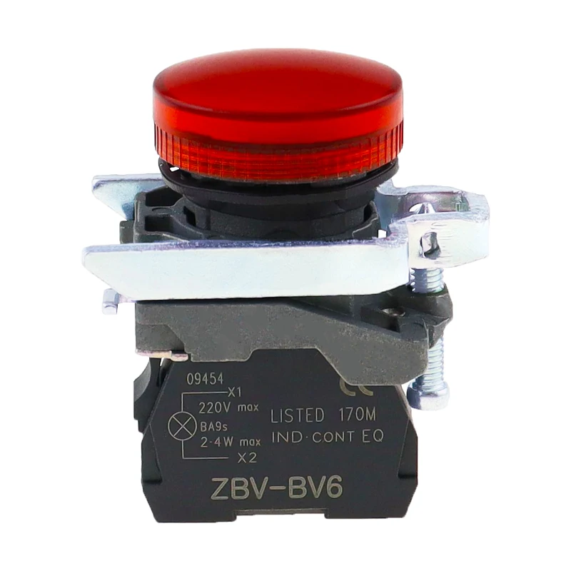 LED Signal Button Indicator XB4-BVB3 BVB4 BVB1 BVM5 BVM6 24V 230V