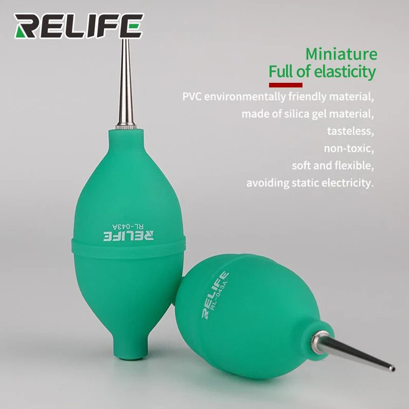 RELIFE-RL-043A Poeira Cleaner com Bico Longo e Curto, Limpeza Air Blower para Telefone, Laptop, Teclado, Lente da Câmera, Lente de Poeira, Limpeza