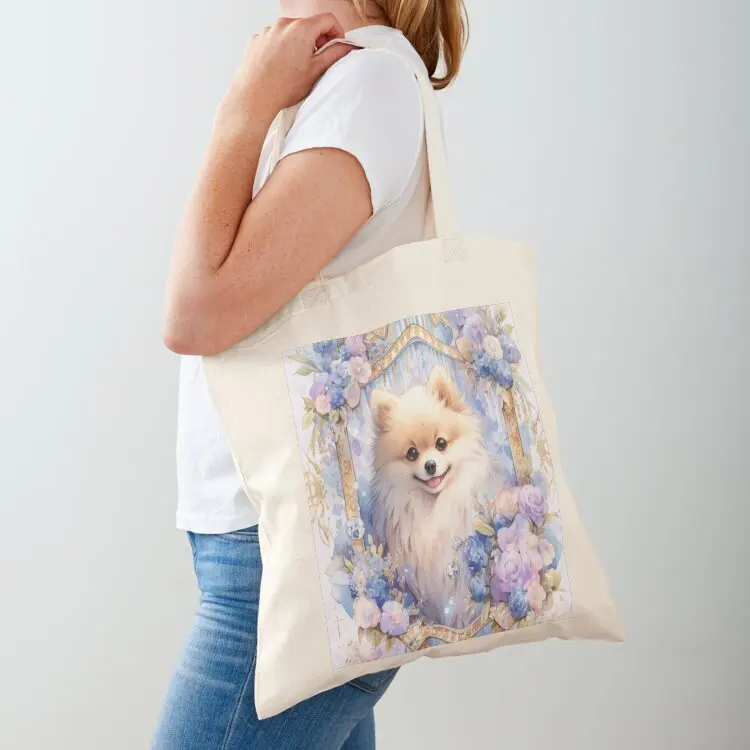 

cute kawaii anime Pomeranian Pomeranian dog Tote Bag tote bags aesthetic Candy bags Custom bag tote bag