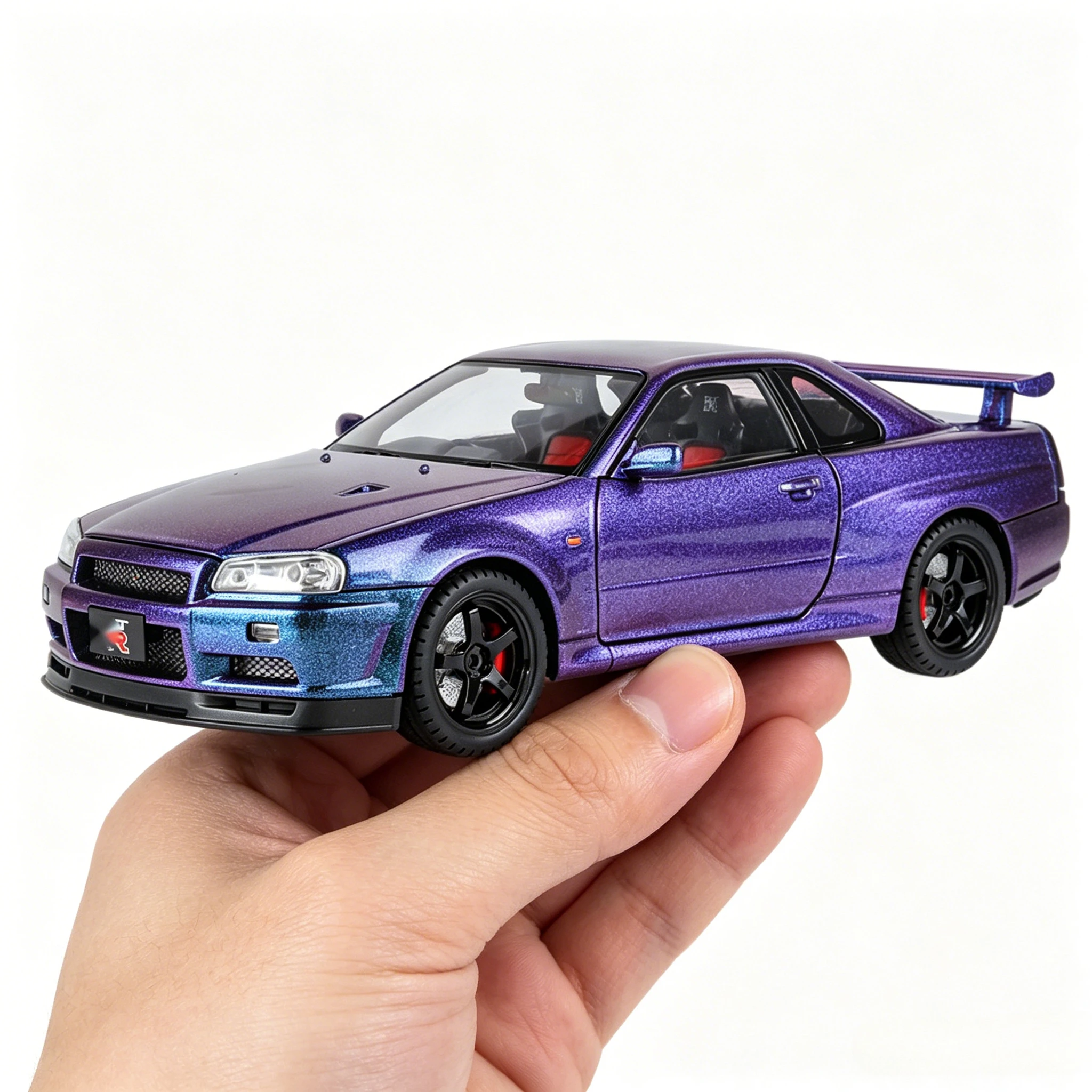 

1:18 Skyline GTR Supercar Alloy Metal Diecast Car Model Sound & Light Collection of Hobby Models Trendy Ornament Gift