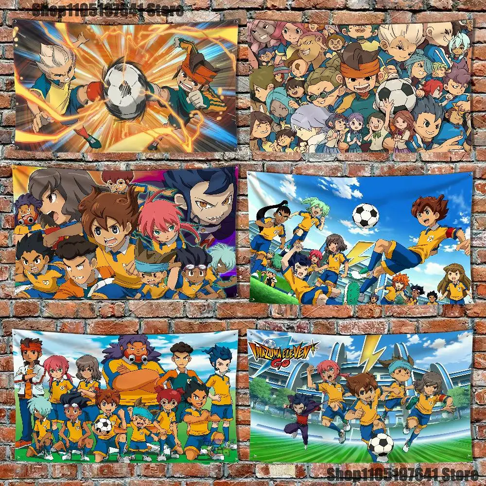أنيمي I-InazumaS أحد عشر عالية الجودة العلم نسيج راية غرفة نوم غرفة المعيشة بار ديكور جدران الحفلات الاستخدام في الهواء الطلق