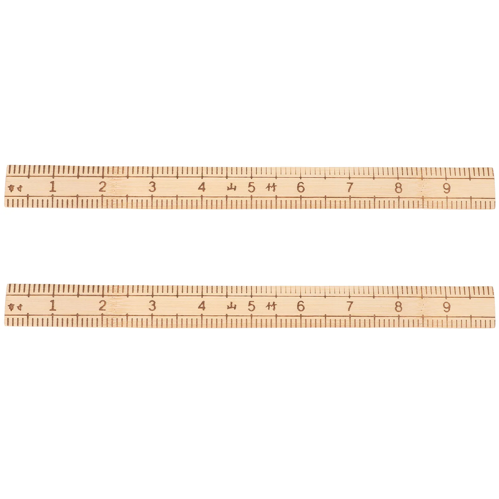 2Pcs Clothing Cutting Ruler Tailor Tool Wood Sewing Ruler Accurate Measurement for Cutting Sewing Craft Wood Measurement Tool