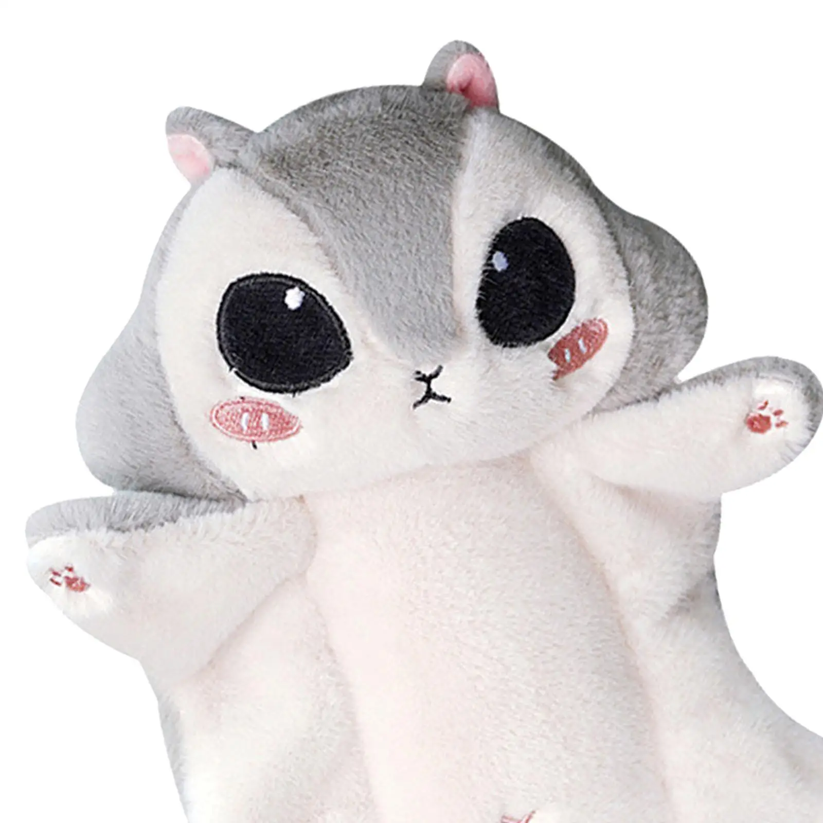 Plush Animal Keychain Fashion Cute Flying Squirrel Pendant Key Holder for Women’s Handbag Car Backpack