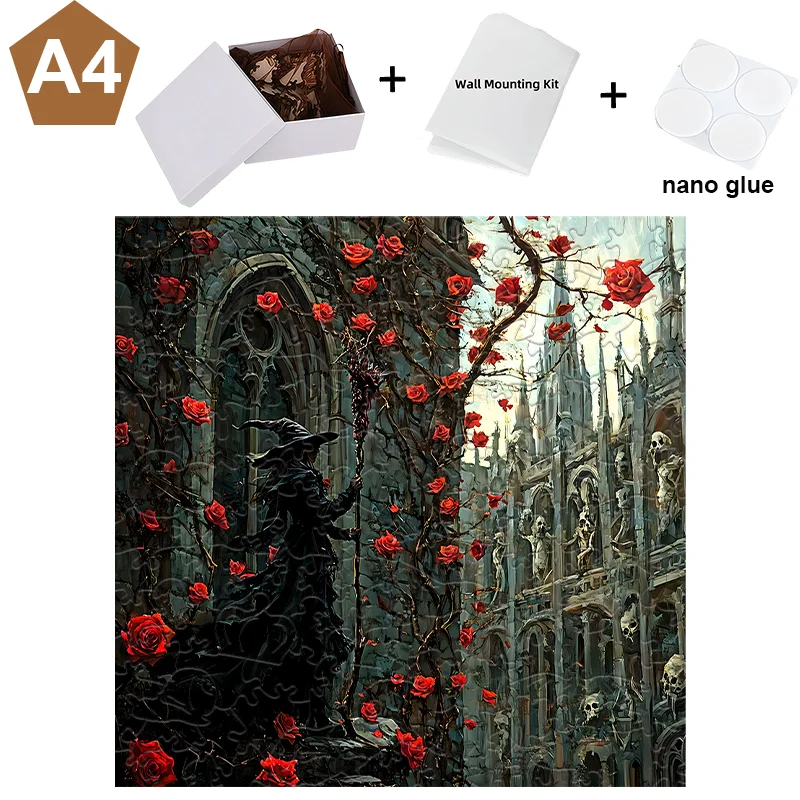 Horror Schloss Holzpuzzle Erwachsene Holzpuzzle Spielzeug Familie Party Wanddekoration Holzpuzzle