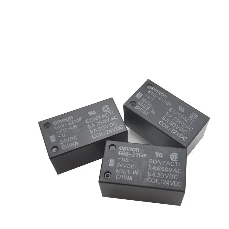 Omron G6B-2114P-US Power Relay 5V 12V 24VDC Coil 5A 250VAC 5A 30VDC PCB Mount Electronic Switch