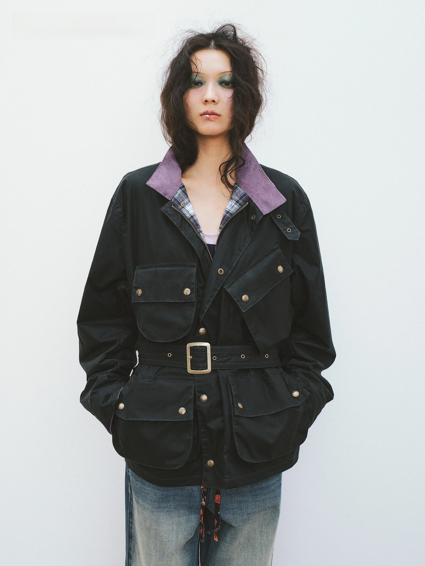 

Куртка-жакет VERMO Classic Reinterpretation из мягкой вощеной ткани в ретро-стиле, цветная, с регулируемой талией, охотничья, нейтральная, с длинными рукавами, средней длины