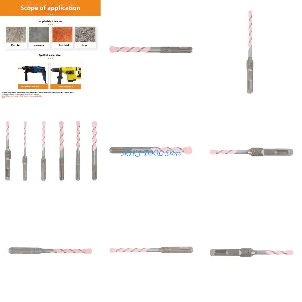 

L8RC Сверло по бетону для тяжелых условий эксплуатации, сплав 40CR улучшает ударную технологию, диапазон диаметров 6-16 мм для в