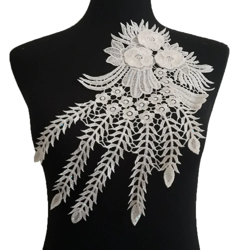 Gold and silver sequined shirt fake collar decoration rhinestone feather clothing DIY supplies accessories 1 piece for sale