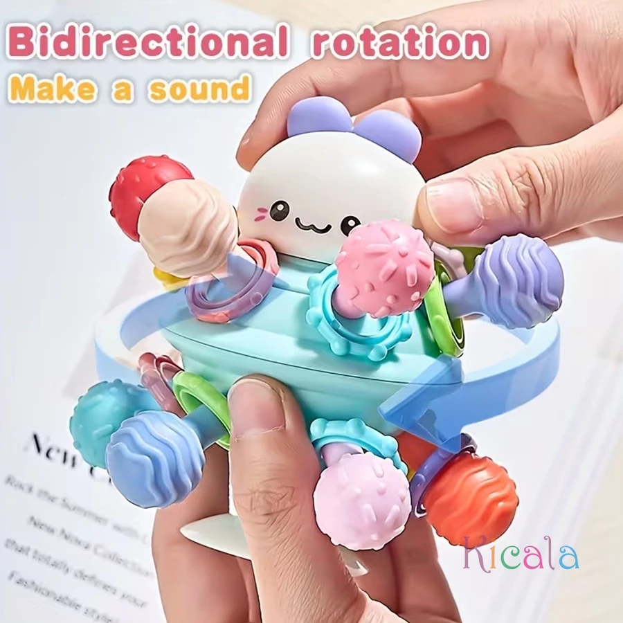 Brinquedo do bebê bola redonda de silicone macio mão garra bola chocalho infantil mastigável mordedores brinquedos para infantil 0-12 meses