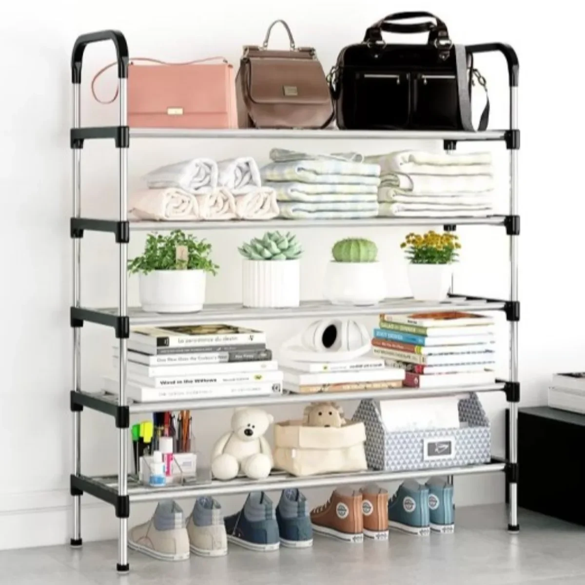 3-7Floor Simple Shoe Rack Multi Layer Dustproof Household Doorstep Shoe Cabinet Storage Space Saving Assembly Of Small Shoe Rack