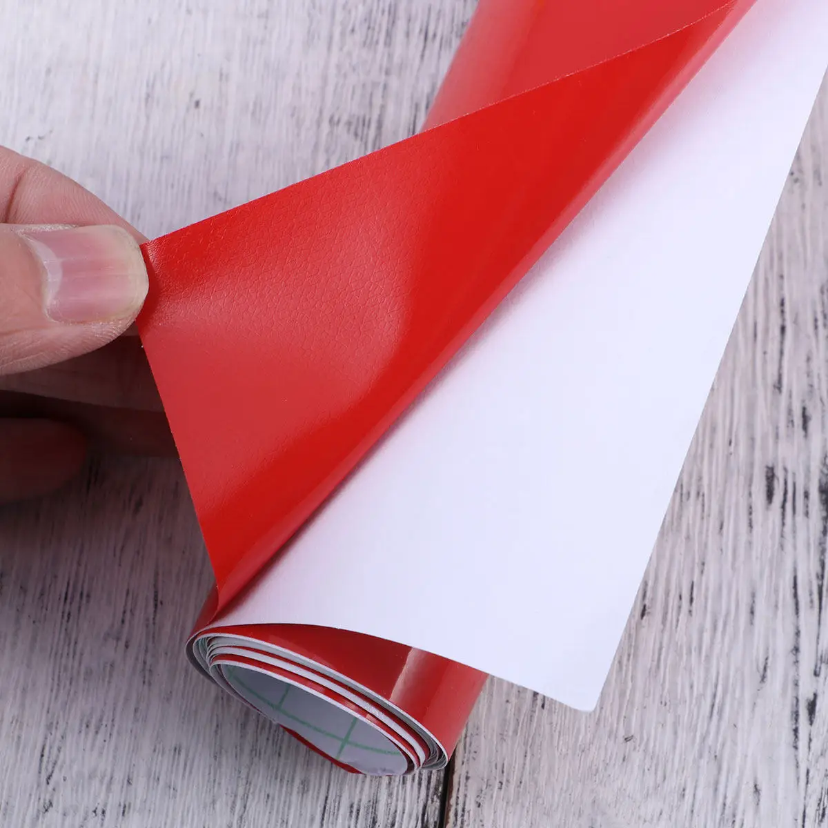 

50x152cm Bright Red Glossy Car Sticker Film PVC Vinyl Wrap Self-Adhesive Waterproof Easy-Cut Memory for Car