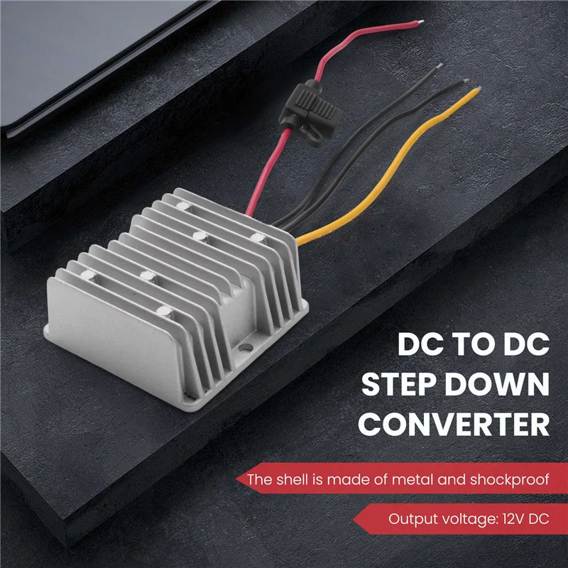 DC 36V/48V do 12V 20A Przetwornica napięcia Regulator DC Reduktor Step Down Buck Transformator Przetwornica mocy z bezpiecznikiem