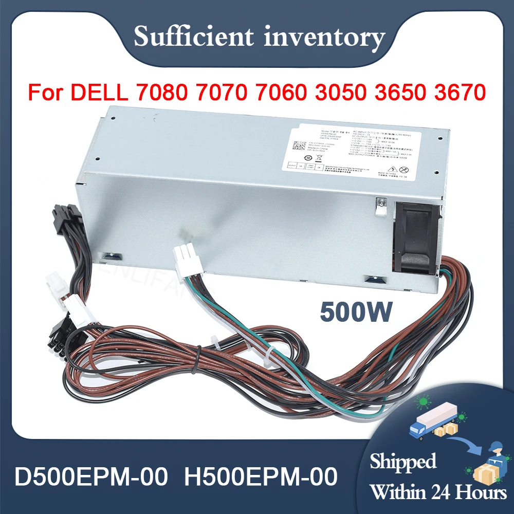 

New For Dell Optiplex 5080MT 7080MT 7070MT 7060MT 3050MT 3650 3670 3671 5090 3260 PSU Y7R0X H500EPM-00 L500EPM-00 D500EPM-00