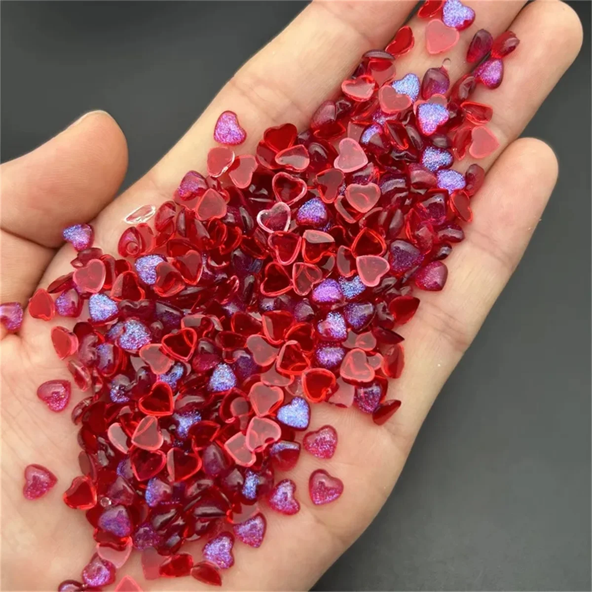 50 pz giapponese Kawaii cuore accessori resina Nail Art Charms Cartoon Love decorazioni per unghie dimensioni miste Manicure strass fai da te