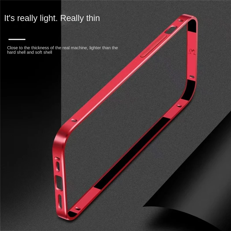 Ultra Thin Luxury Aluminum Frame Metal Bumper Case for IPhone 14 Plus 13 Pro Max 12 Mini 13Pro 12Pro IPhone13 Protector Cover