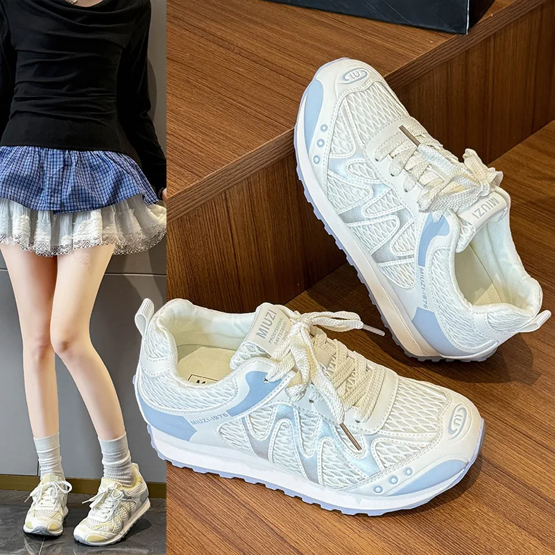

Women Shoes Breathable All-match Mesh Shoes Casual Sports Trendy Shoes Female Wear-resistant Running Shoes for Women