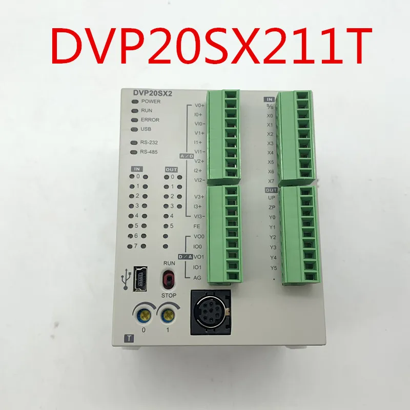 Nuevo PLC ORIGINAL DVP20SX211T 24VDC 8(4AI) 6(2AO) disparo real del almacén