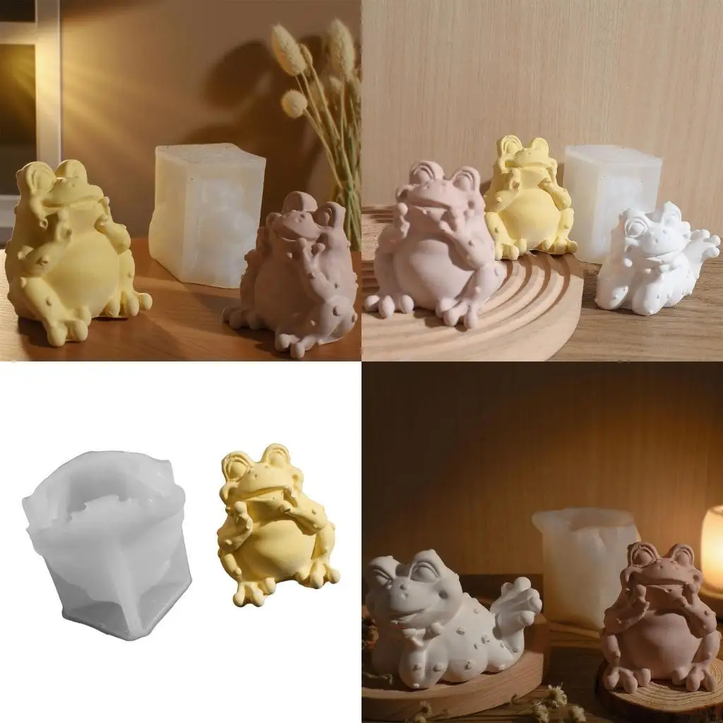 

Flexible Frogs Shaped Silicone Mould With Detailed Texture For Handmade Soaps Craft Easy Demolding