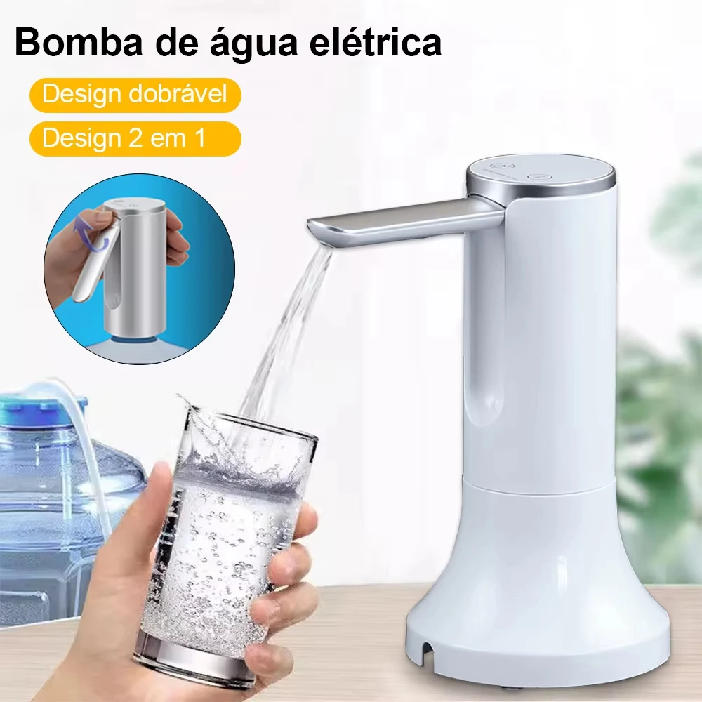 Electric Water Gallon Bottle Pump Automatic Water Dispenser Pump 19 Liters Foldable Desktop Water Bottle Pump H3 Rechargeable