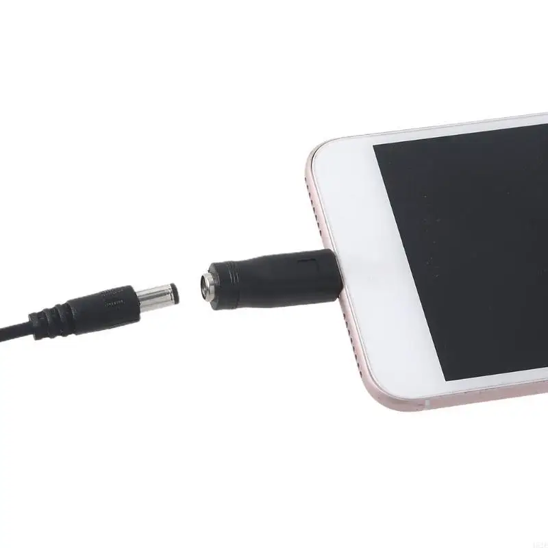 462E Practical Small Female 5.5x2.1mm to Micro USB Male Adapter Black for Tablet