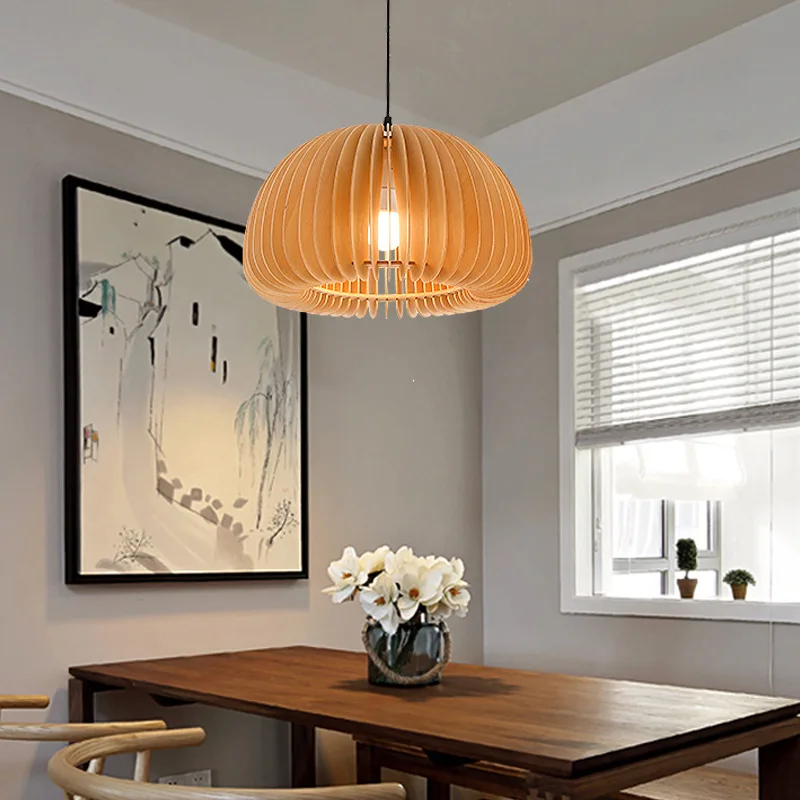 

Japanese simple retro pumpkin linden chandelier Bar Cafe B & B study Bedroom Internet celebrity restaurant Ambient light