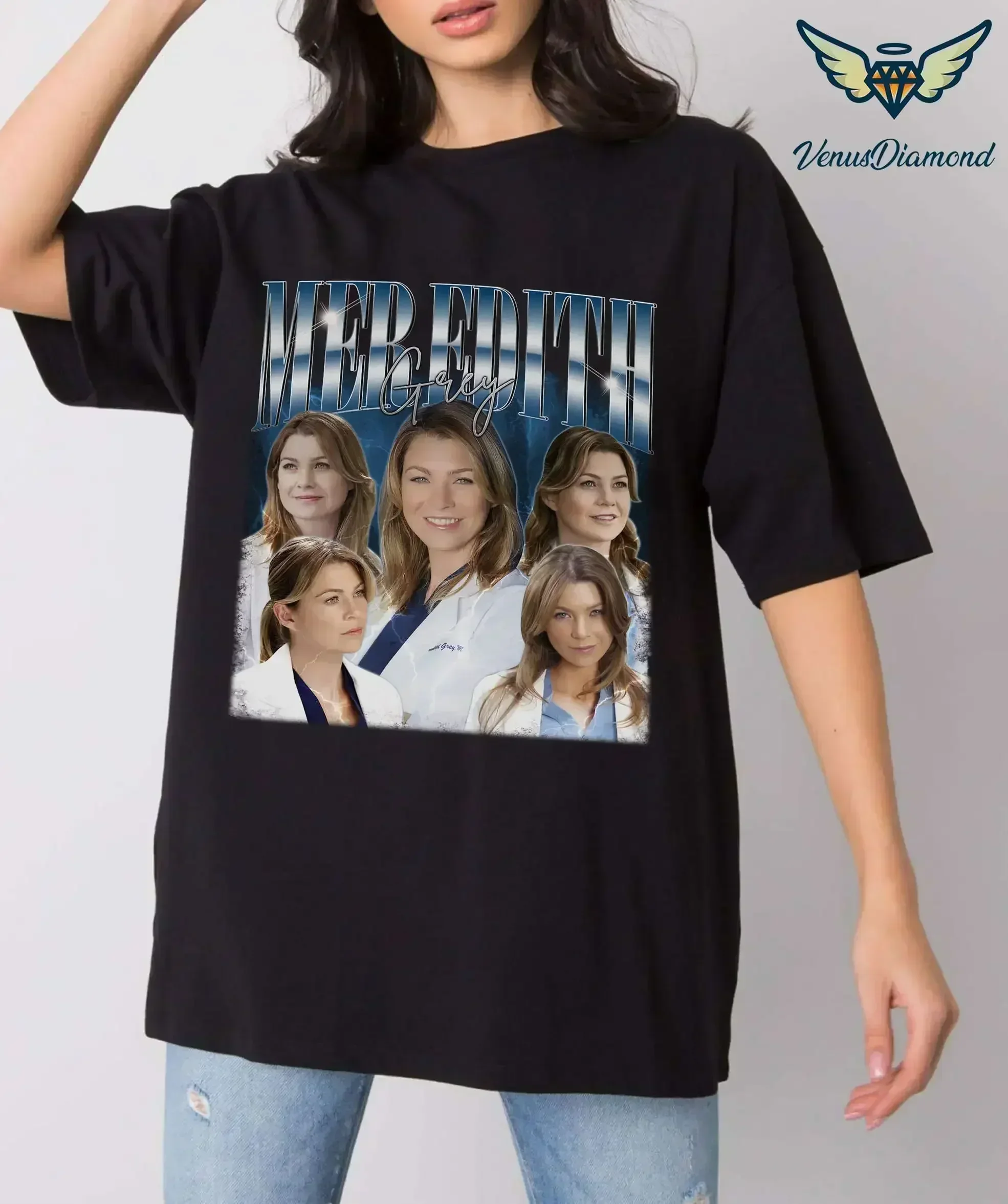Meredith Grey s Anatomy Vintage 90 T Shirt Derek Shepherd Birthday