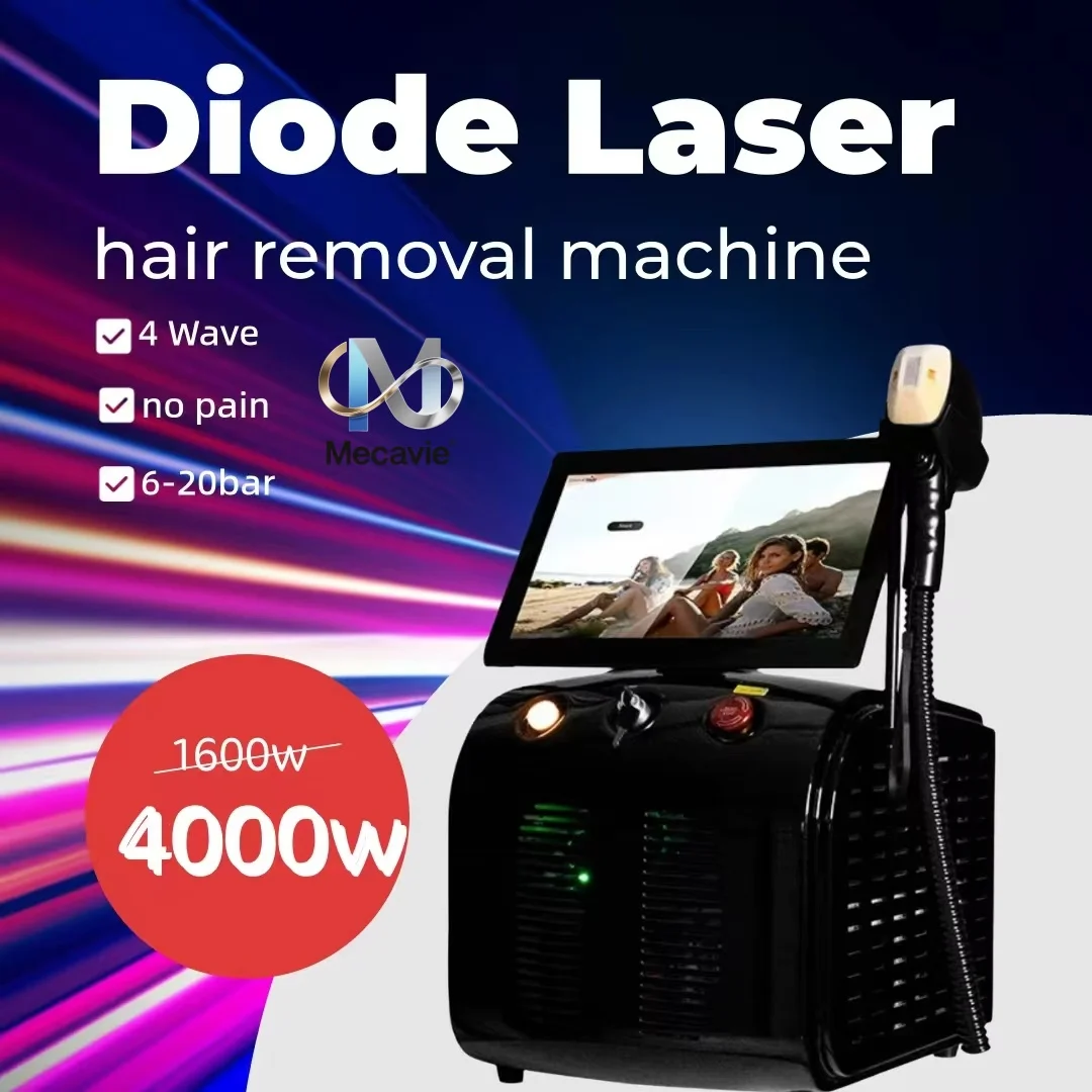 2025 Portable Soprano Ice Titanium Laser: 4-Wave Hair Removal System  with 4000W Power for Professional Results