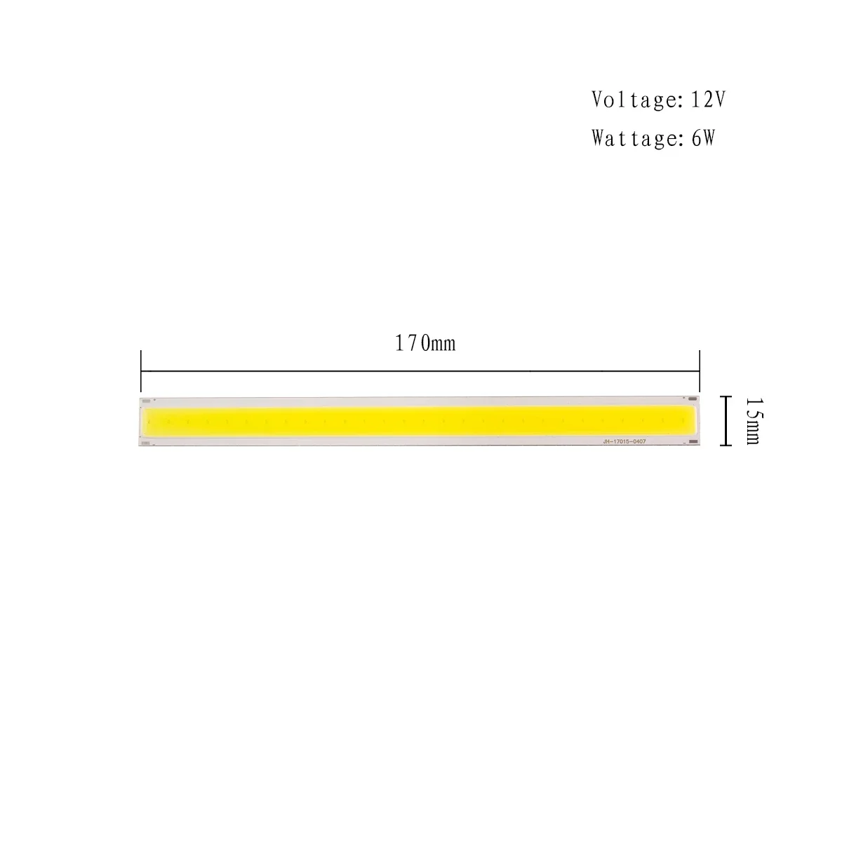 상단 LED 투광 조명 DC12-14V COB 칩, 차가운 흰색, 따뜻한 파란색, 빨간색, 녹색, DIY LED 스포트라이트 램프, 가정용 조명, 170x15mm-0422, 6W