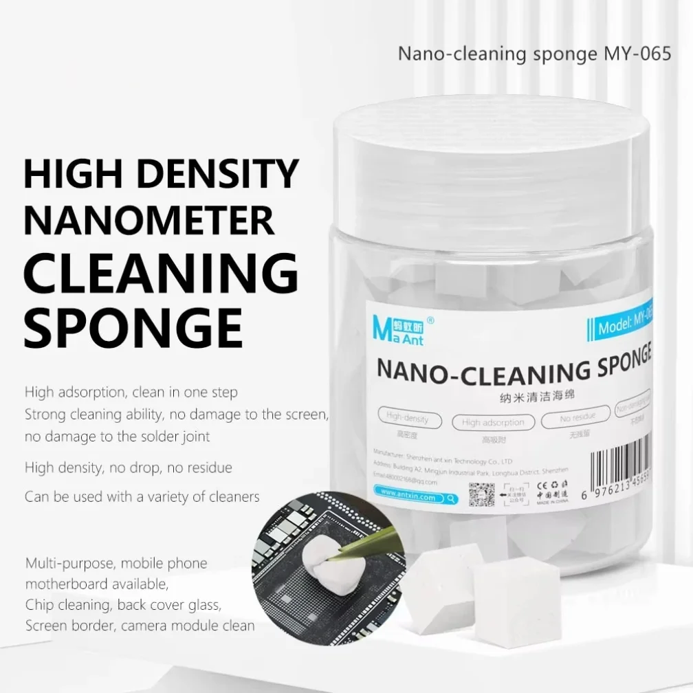 

MaAnt MY-065 Nano Cleaning Sponge For Mobile Phone Screen Glue Removal/Camera/PCB Welding Flux Oil Cleaner No Flocculent Residue