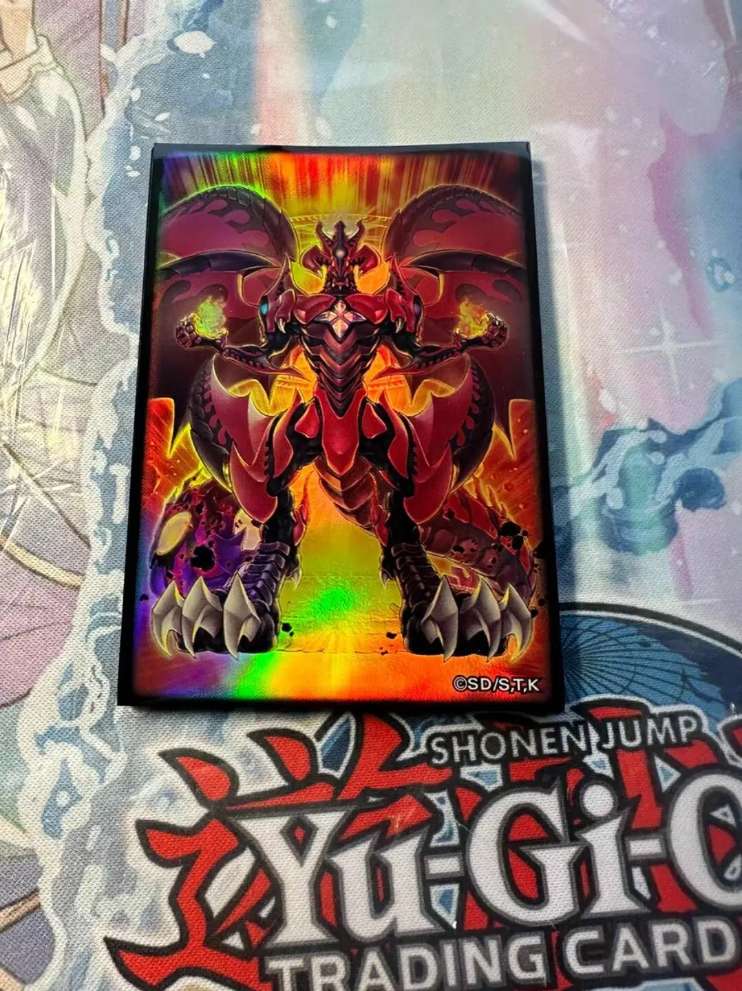 10Pcs Yugioh KONAMI Duel Monsters Red Supernova Dragon Official Collection Duelist Card Protector Sleeves