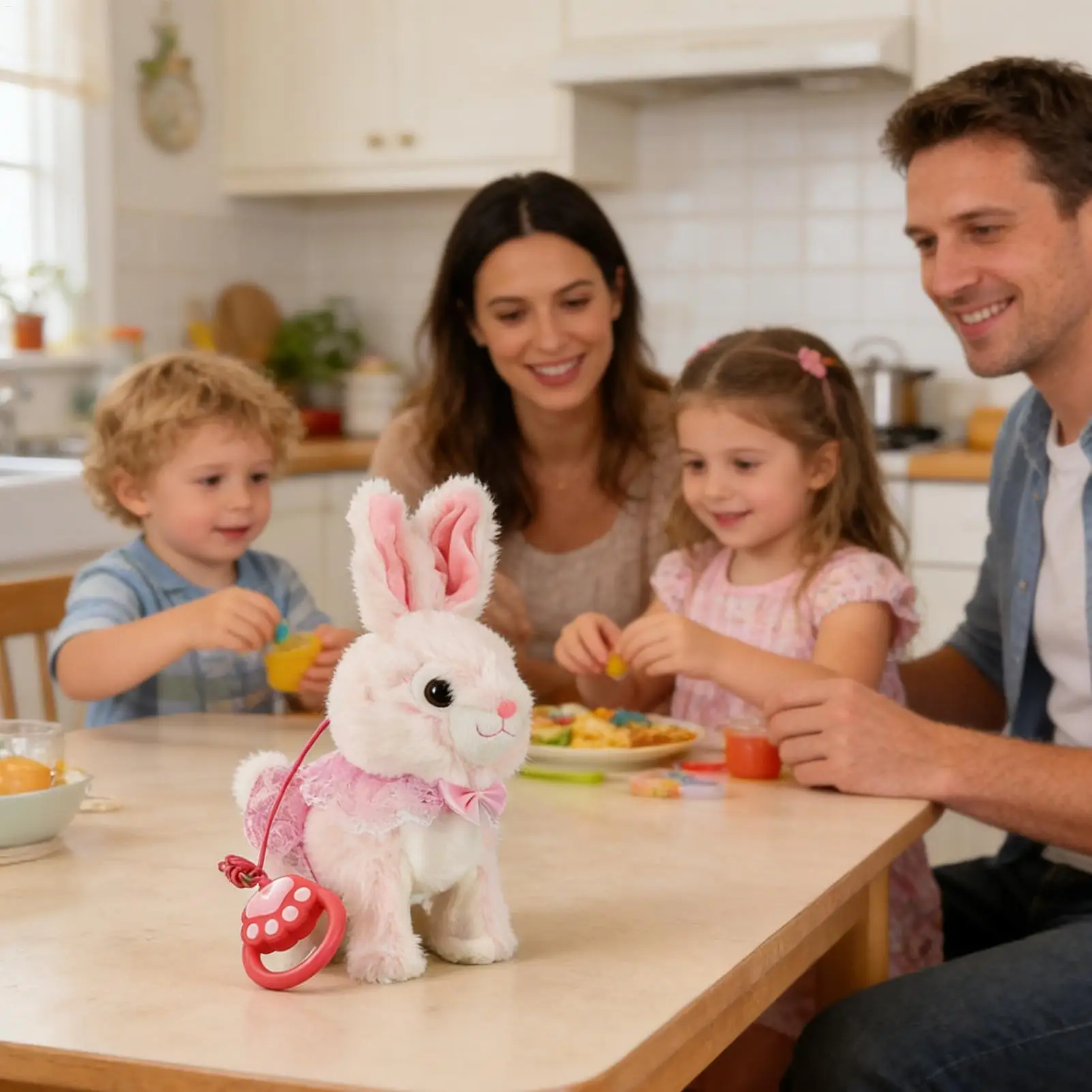 2026 ألعاب قطيفة إلكترونية لطيفة لعبة أرنب الحيوانات الأليفة التفاعلية ميزات الصوت والعمل لممتعة وقت اللعب ألعاب الأطفال الصغار للأطفال