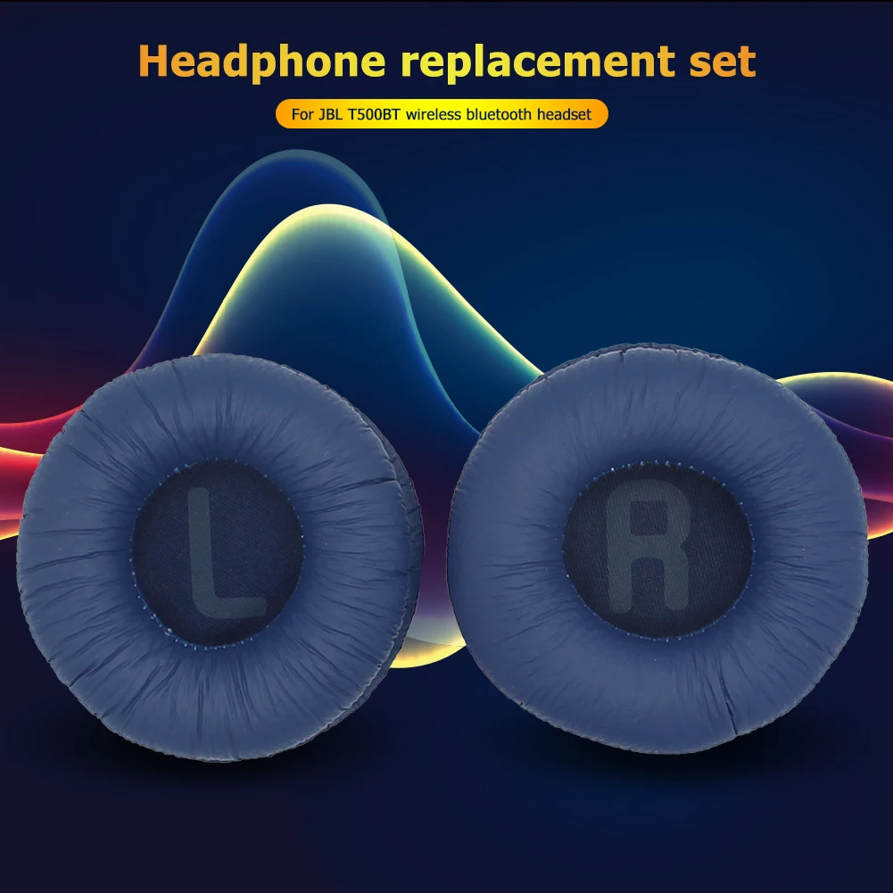 1 Pair Easily Carrying Lightweight Earpads Earphone Part for JBL Tune 500BT 600BTNC Protein Leather Foam Ear Pad Replacement​