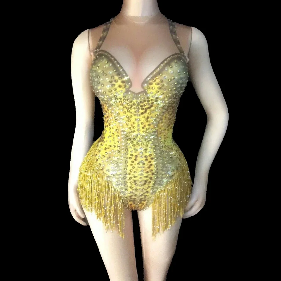 Costume de Chanteur de brevpour Femme, Tenue de ixà Franges, Strass Kly, Costume de Batterie, Discothèque, Scène de Spectacle DS