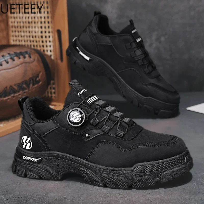 New Ankle Boots  Men's Shoes Safety Shoe Man Anti-slip Soft Comfortable Popular Model Hard-wearing Low Tops Main Push Shoe