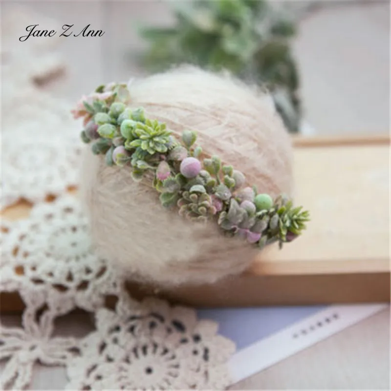 Children photography headwear head flower simulation flower 0-3 year plastic flower garland hair band headband headgear