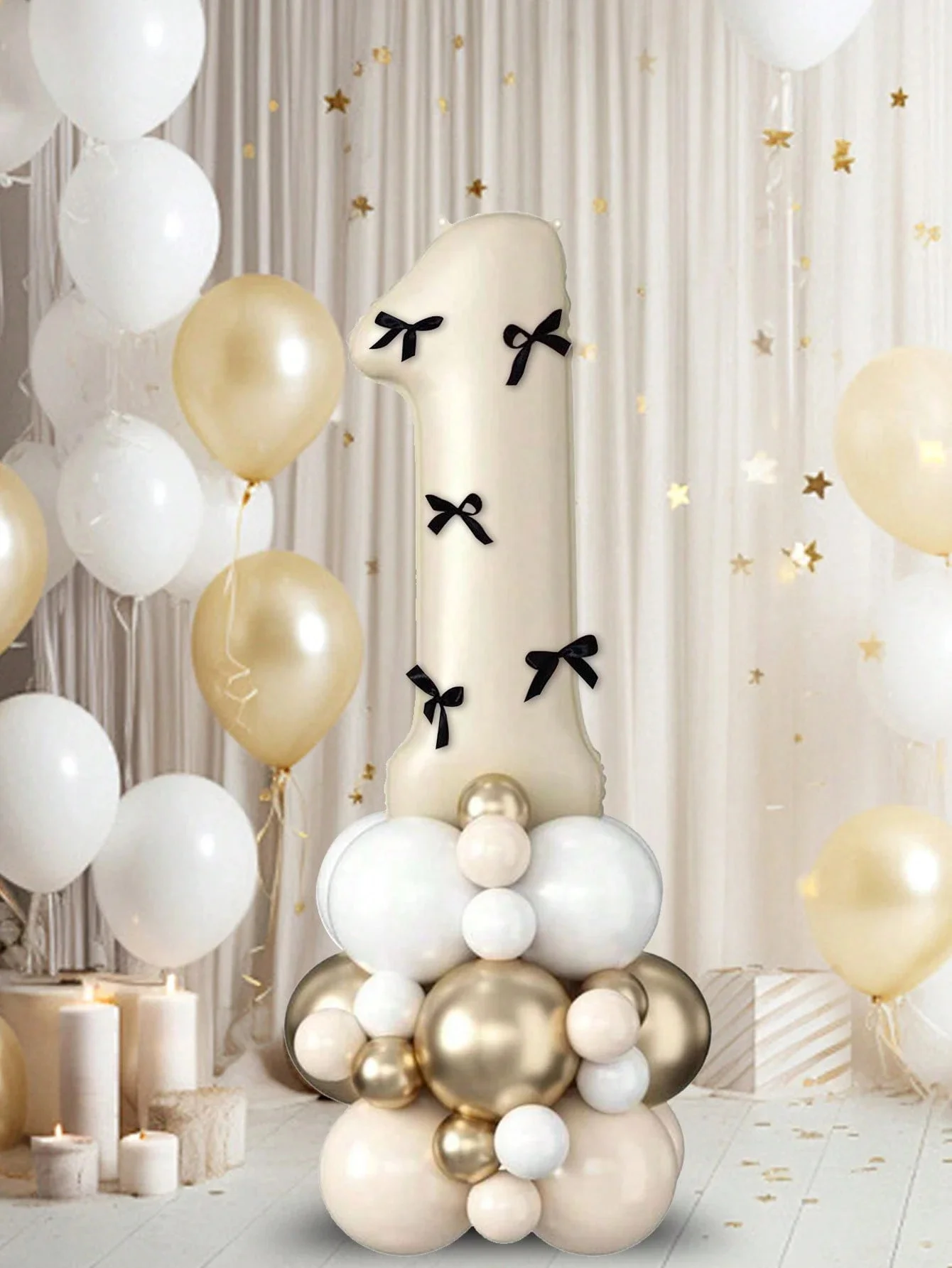 7 Stück/Set 40 Zoll rote Zahlenballons, schwarze Schleife Nummer 0-9 geformte Luftballons für Geburtstagsfeier, Jubiläumsdekoration – Detail 10