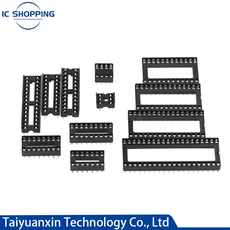 12PCS~80PCS Integrated Circuit Sockets  IC Sockets Connector DIP6 DIP8 DIP14 DIP16 DIP18 DIP20 DIP28 DIP40 Pins