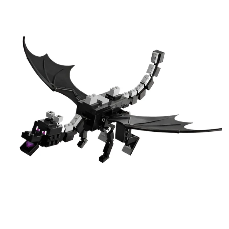 Pixel Block World Building Block Battle Final Dragon The Ender Dragon Assembly Building Block Model Boy Toy Christmas Gift