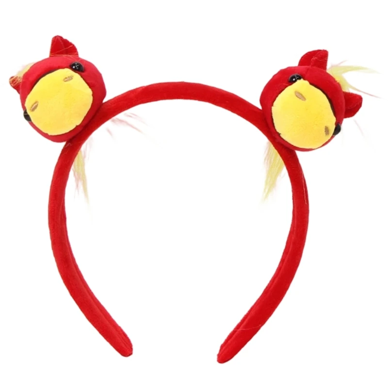

Mascots Horse Hairband Gentle Hairhoop For Year of Horse New Year Celebration Festival Theme Hairhoop for Family Party Y166