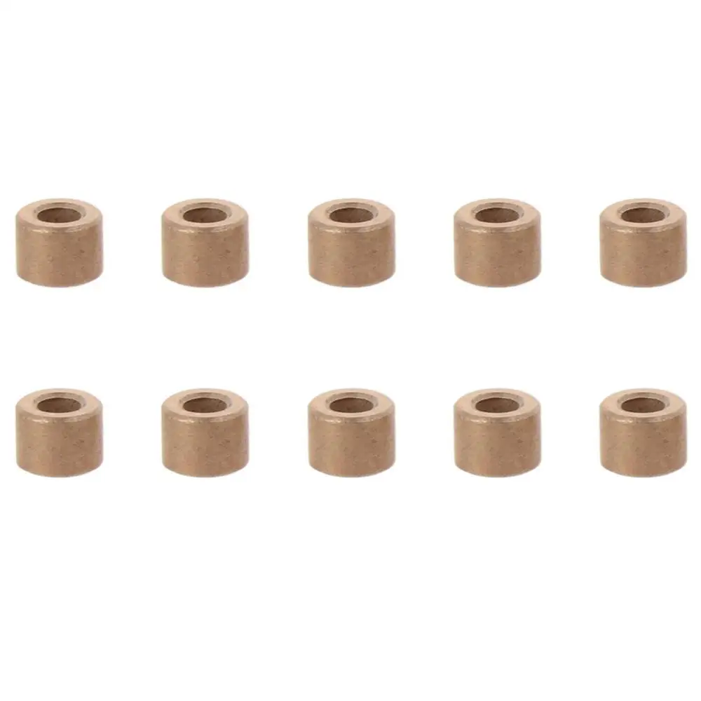 10pcs Durable Sintered Bronze Bearing Sleeve Gold Self-Lubricating Bushings Bronze Bushings Household Equipment