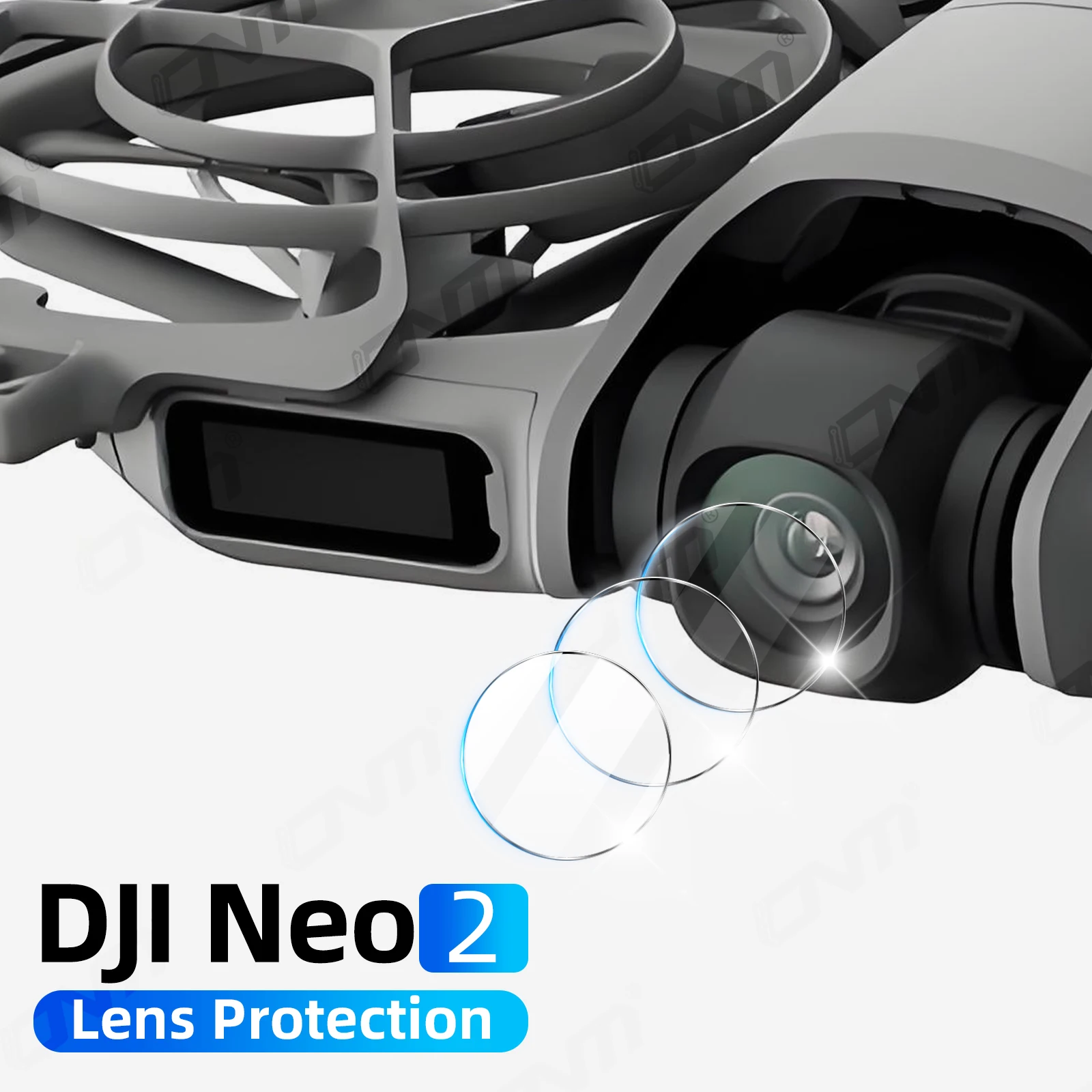 Protecteur d'objectif en verre trempé pour DJI Neo 2 – Protection d'écran anti-rayures Ultra claire HD antichoc pour DJI Neo 2