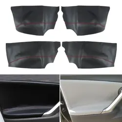 For Toyota Verso 2009 - 2013 2014 2015 Microfiber Leather Door Armrest Panel Cover with Mount Fittings Car Interior Accessories