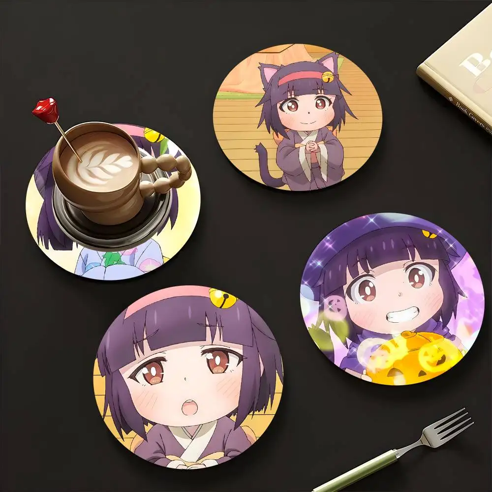 1pc Myako Anime Characters Wooden Coaster Colour Printing Cup Mat Home Desk Decoration Gifts
