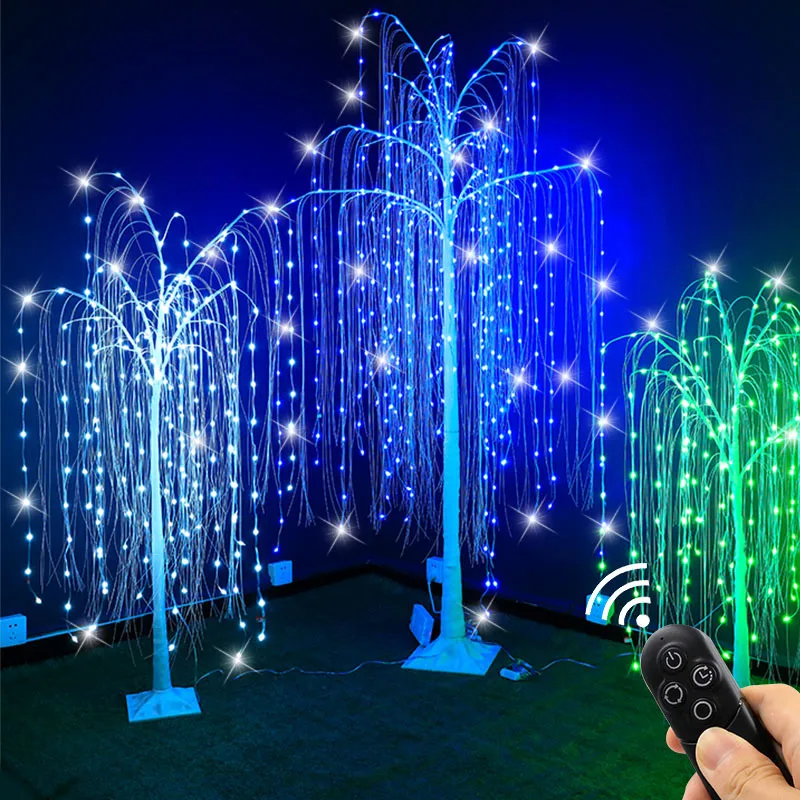 

Shiny Party Decoration Willow Tree Bonsai Lamp With Remote Control For Chirstmas Birthday Gifts 0.6/1.2/1.5/2.1M Available