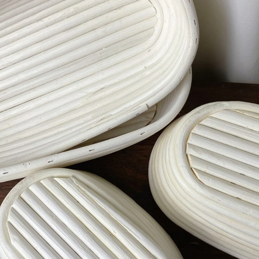 Oval Banneton Brotform Baking Supplies Bread Fermentation Baskets Portable Sourdough Banneton Bread Basket Woven Kitchen Gadgets image 6