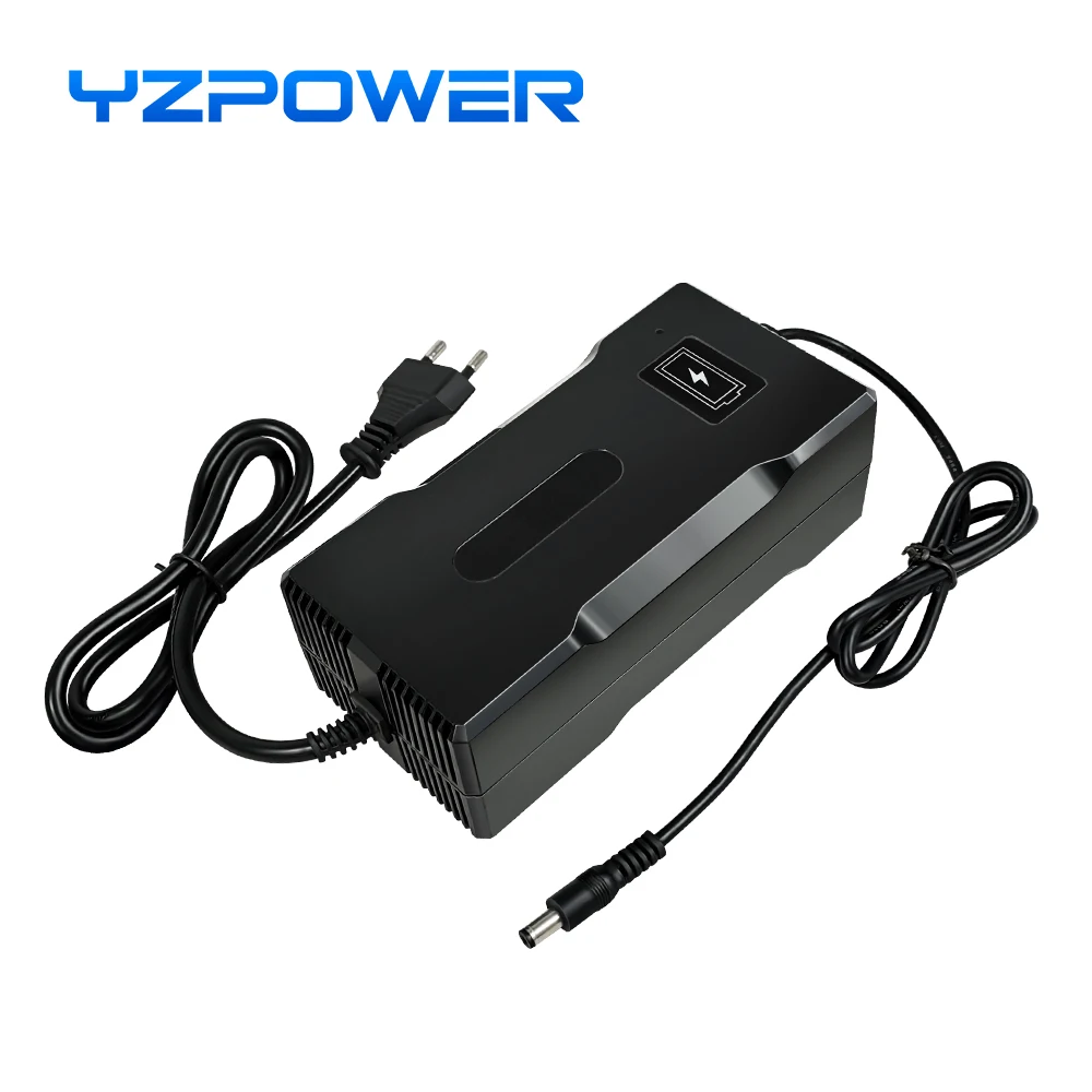 YZPOWER 84V 3.5A lithium battery charger 20S 72V charger input 110-240Vac lithium battery pack universal with cooling fan